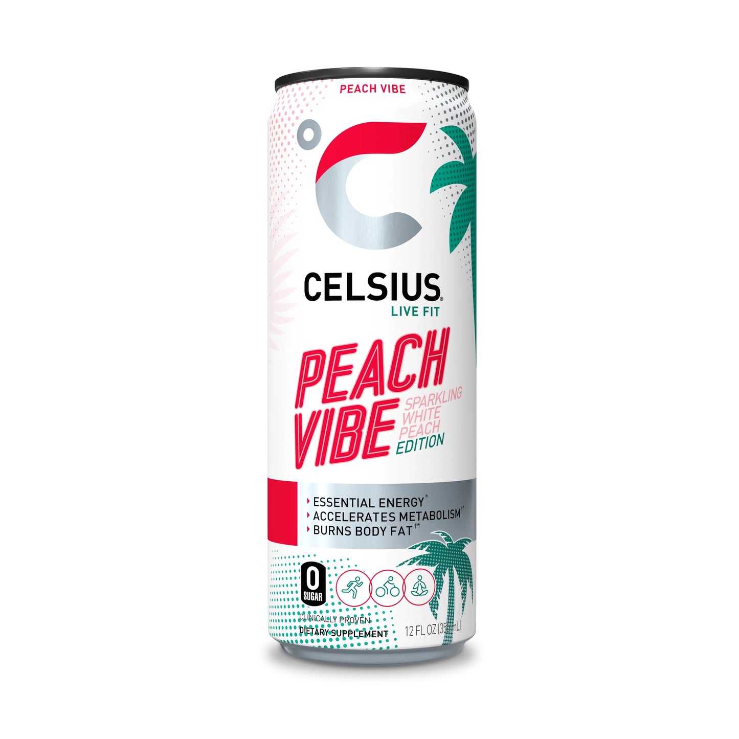 12oz Peach Vibe Celsius